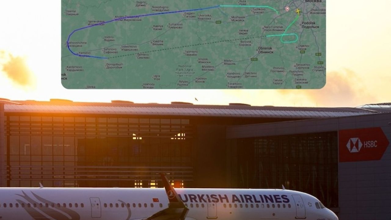 Antalya’ya gelen THY Uçağı Moskova üzerinde havada arızalandı!