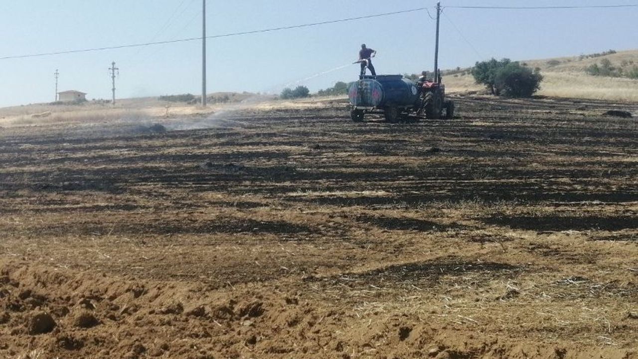 Isparta’da çiftçilerin 30 dönümlük tarım arazisi yanarak kül oldu