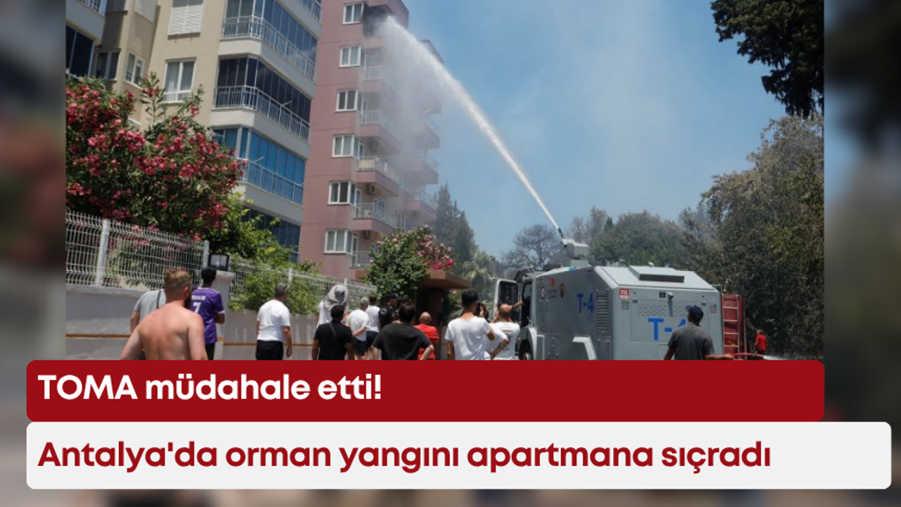 Antalya'da orman yangını apartmana sıçradı: TOMA müdahale etti!