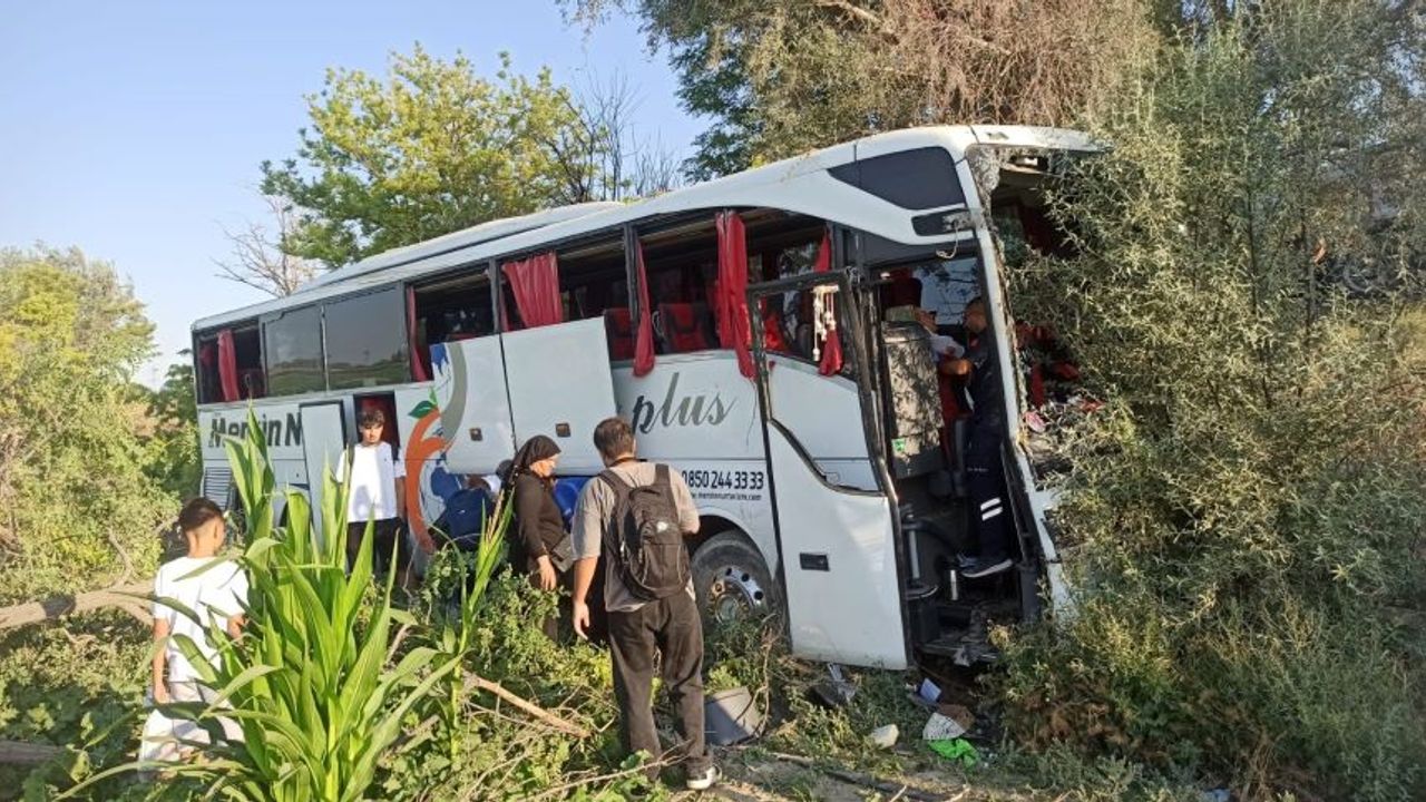 Konya'da yolcu otobüsü şarampole yuvarlandı: 7 yaralı!