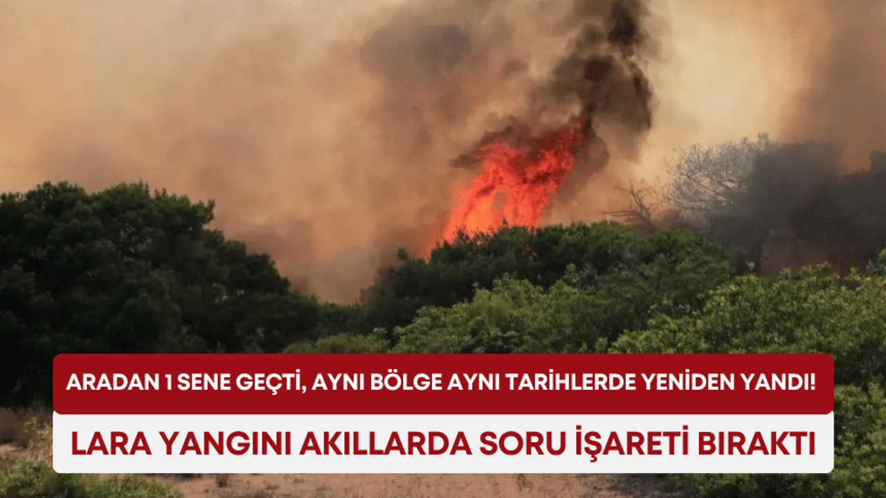 Aradan 1 sene geçti, aynı bölge aynı tarihlerde yeniden yandı! Lara yangını akıllarda soru işareti bıraktı