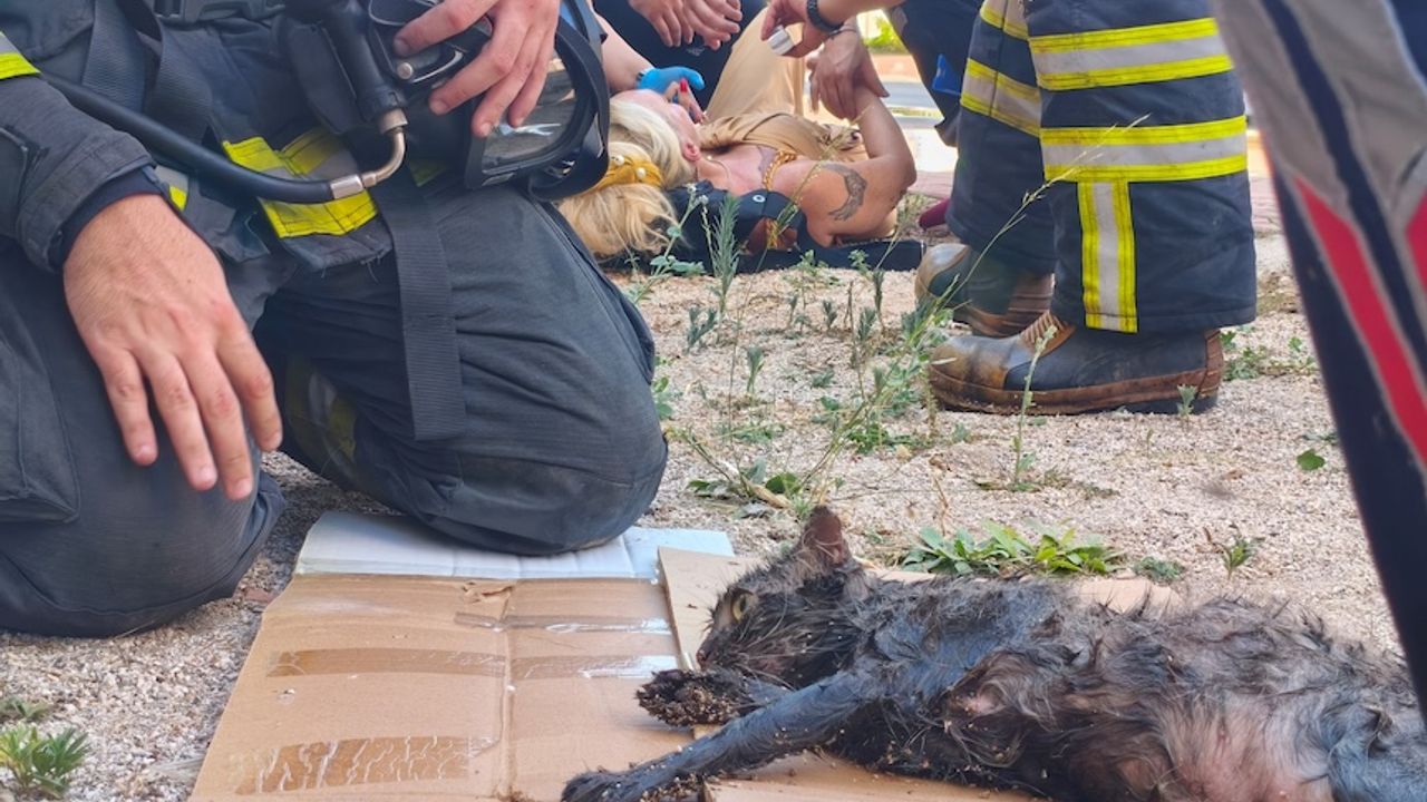 Antalya'da alevlerin içinde bir can kurtarıldı!