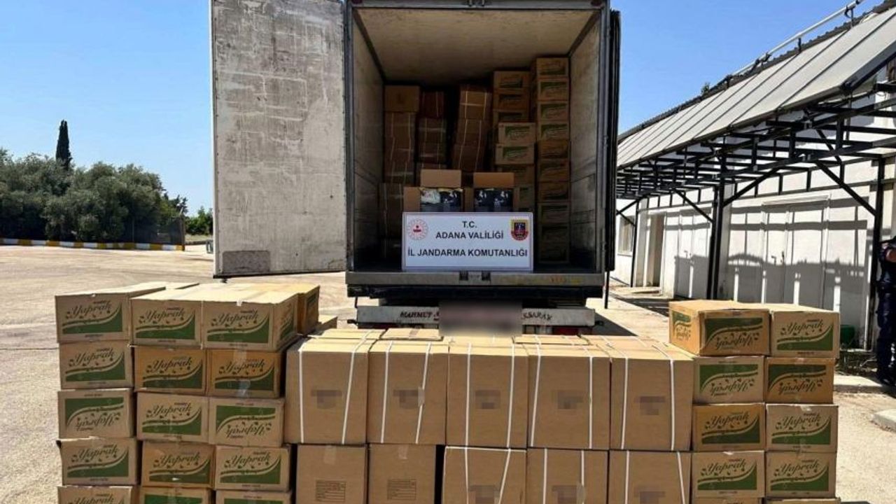 Adana’da 7.5 ton kaçak tütün yakalandı: 2 gözaltı