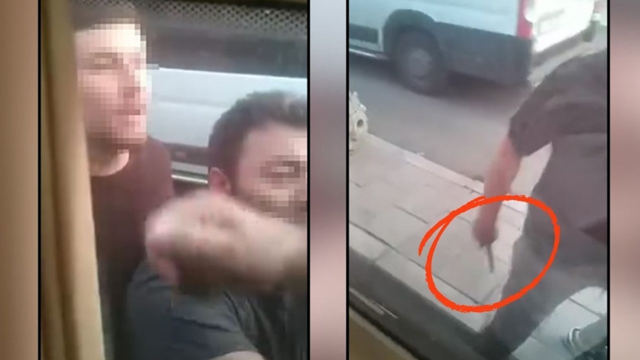 Kornaya sinirlenip bıçak çekti!