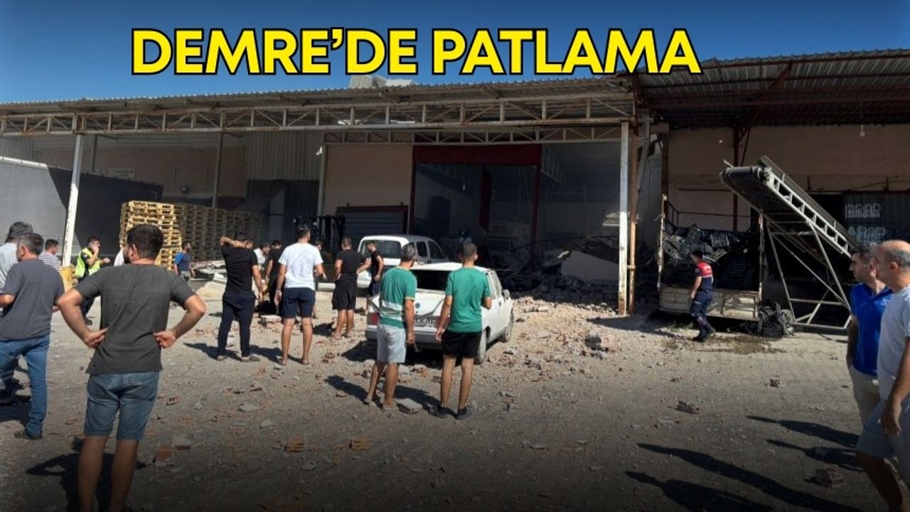 Demre’de patlama! Yaralılar var