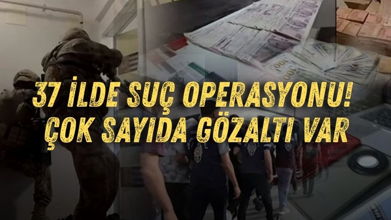 37 ilde suç operasyonu! Çok sayıda gözaltı var