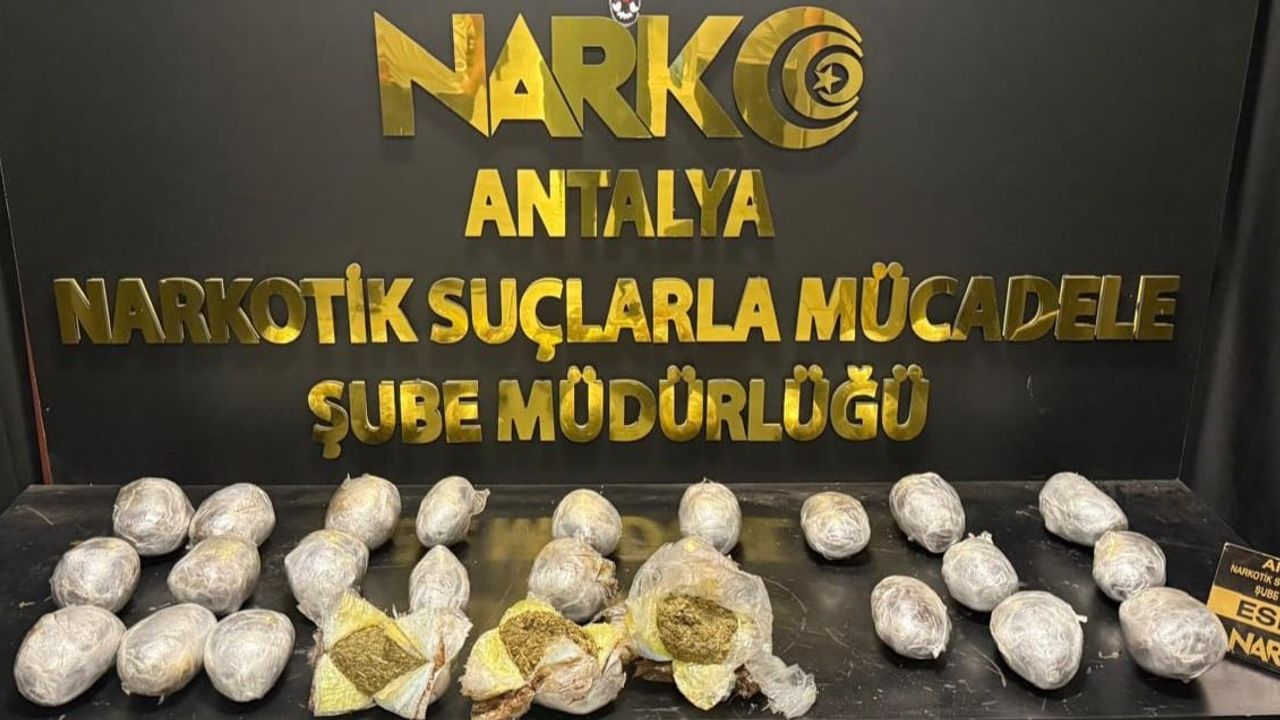 Antalya'da uyuşturucu bakın nereden çıktı!