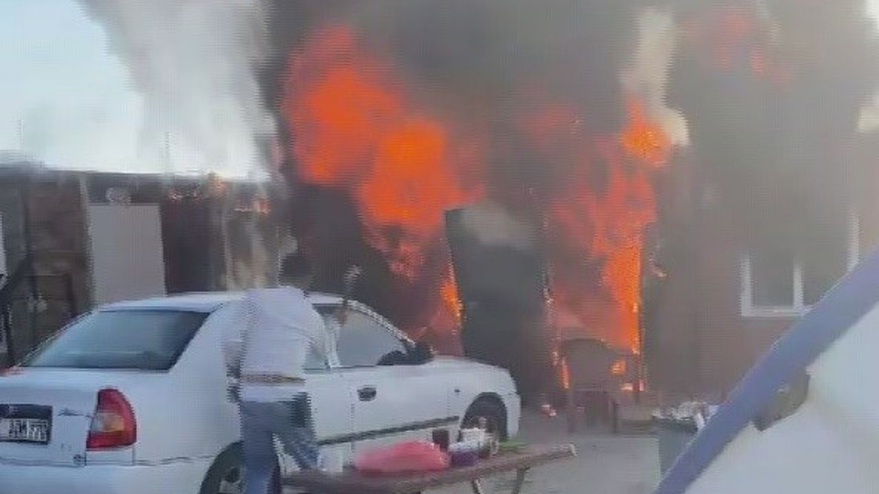 Alevlerin arasına daldı, uçurumdan yuvarlandı