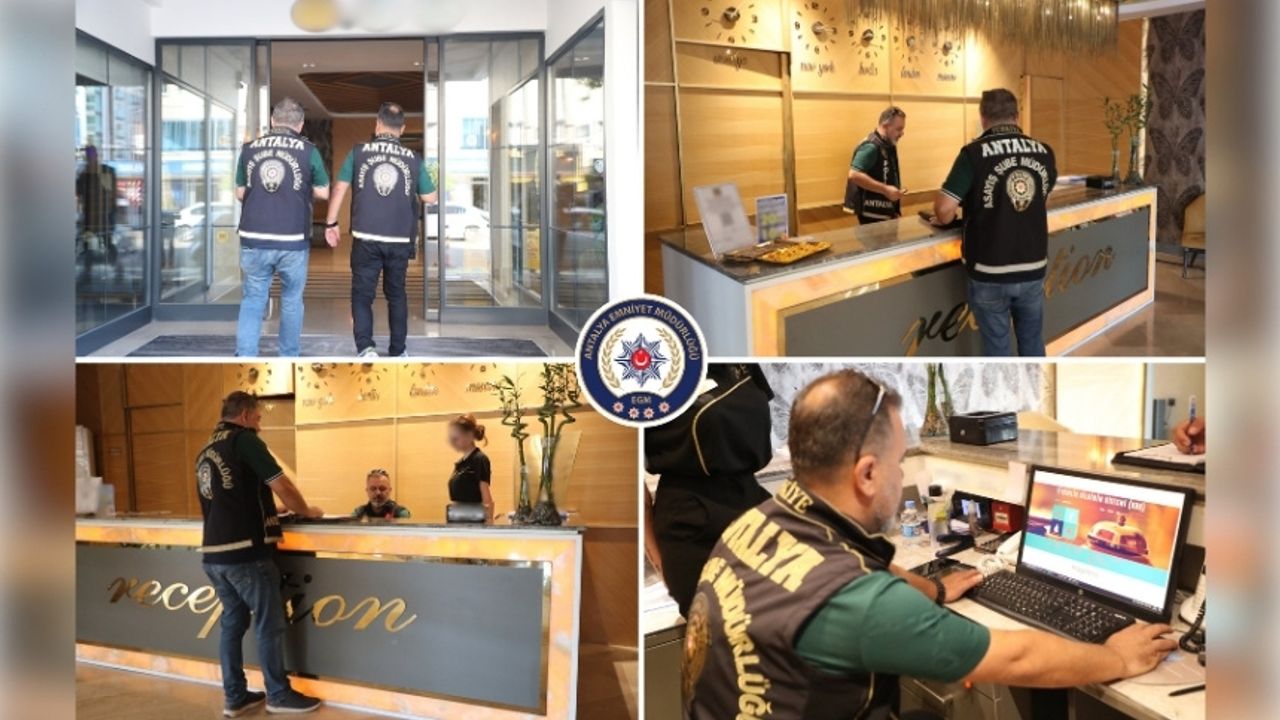 Antalya'da günübirlik konaklama yerlerine eş zamanlı denetim