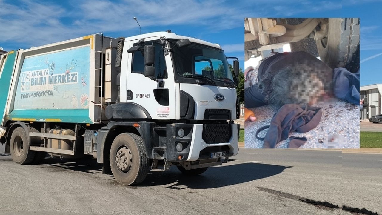 Çöp kamyonunun kör noktasında kalan kadın, kendini tekerlerin arasında buldu