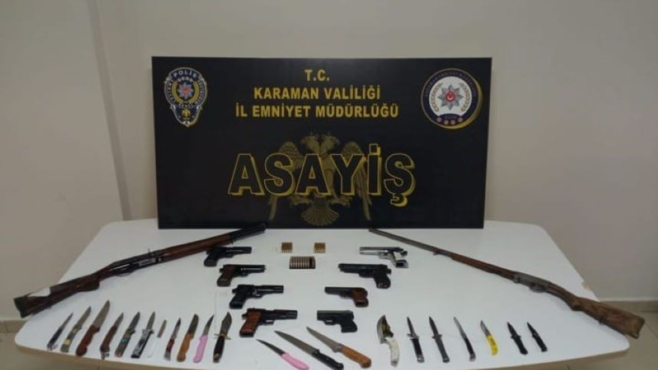 Karaman'da asayiş uygulamalarında 11 kişi tutuklandı