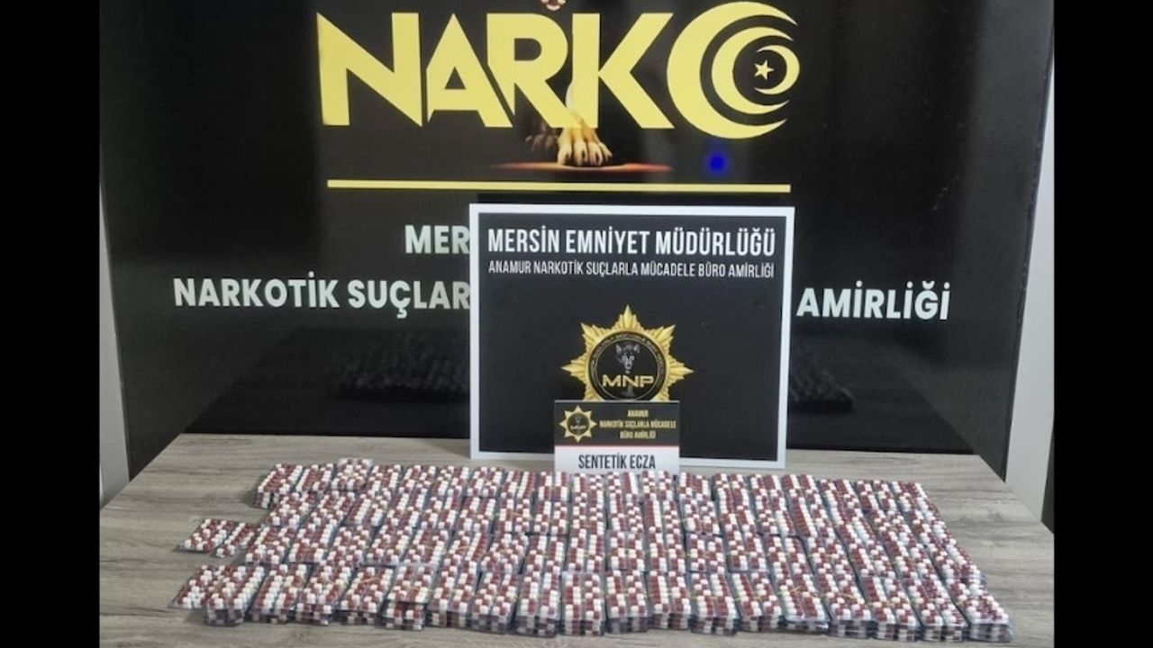 Mersin'de uyuşturucu operasyonu: 50 bini aşkın hap ele geçirildi