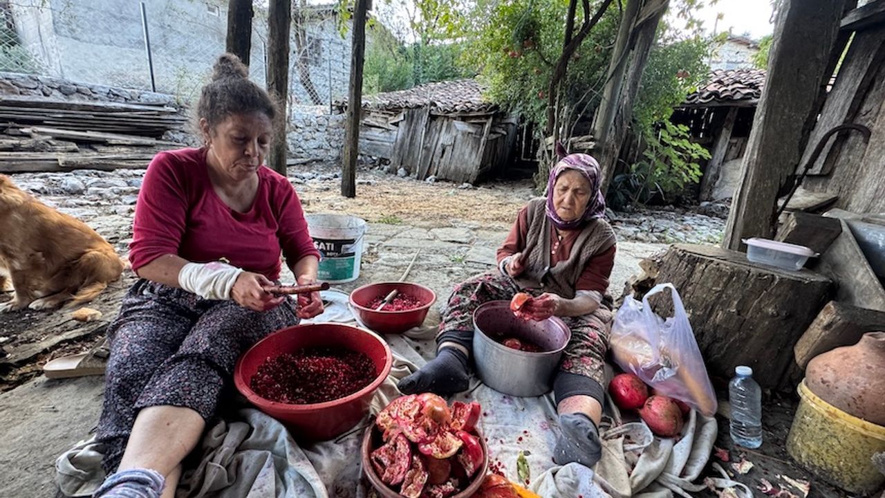 Aksekili kadınlar, geleneksel nar ekşisi üretimine başladı