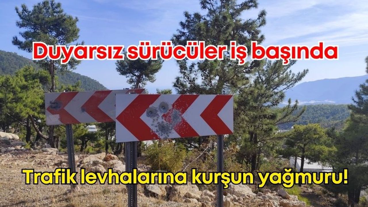 Mersin'de trafik levhalarına kurşunlu saldırı!