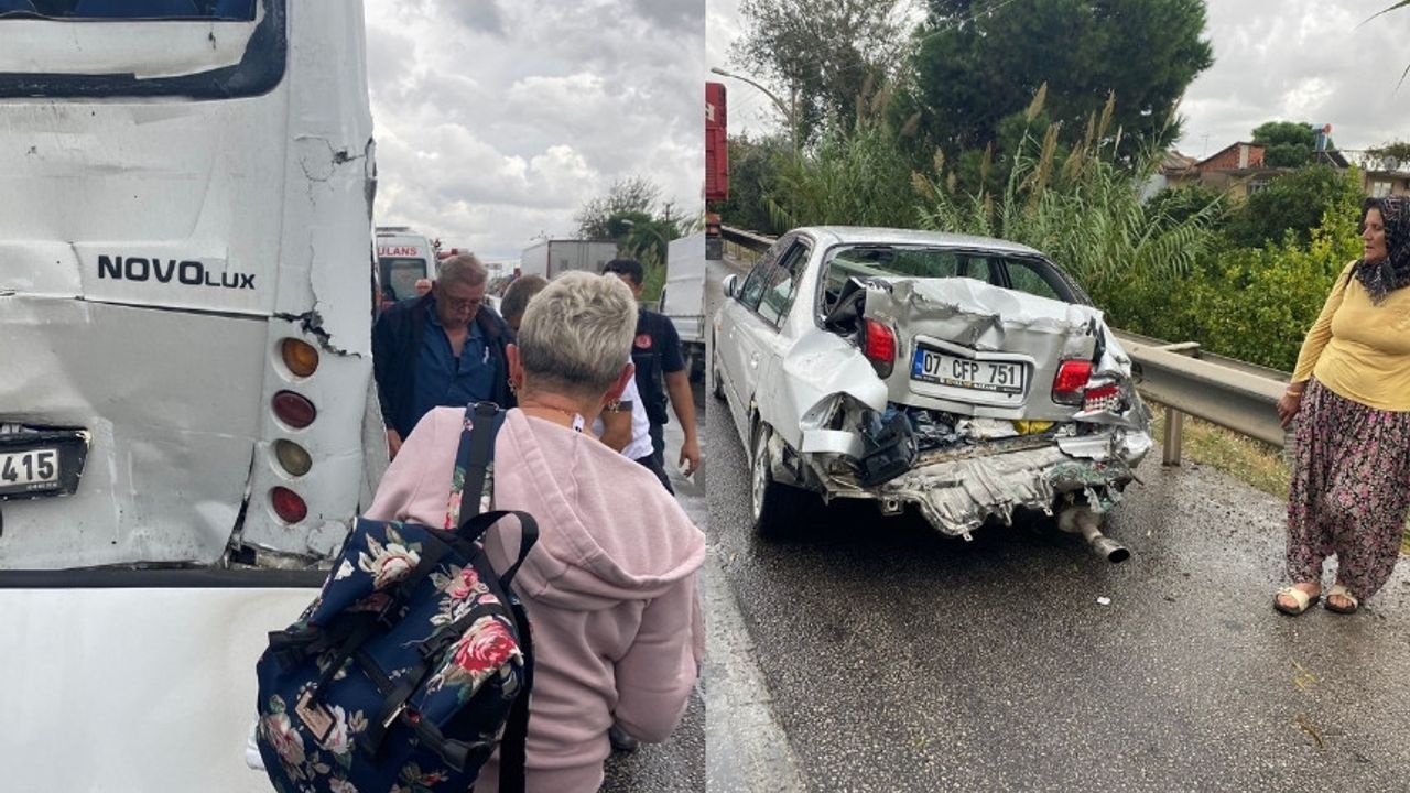Serik'te zincirleme trafik kazası: 2 Alman turist yaralandı