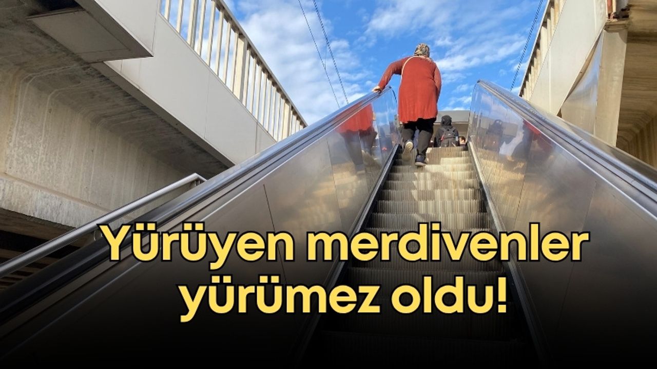 Yürüyen merdivenler yürümez oldu! Tramvay durağında günlerdir süren çile