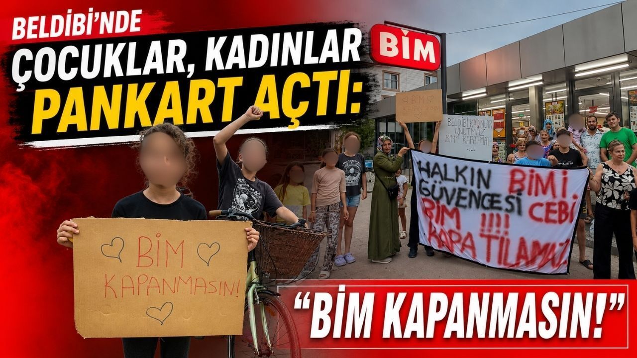 Beldibi'nde BİM için eylem: "Kapanmasın!"