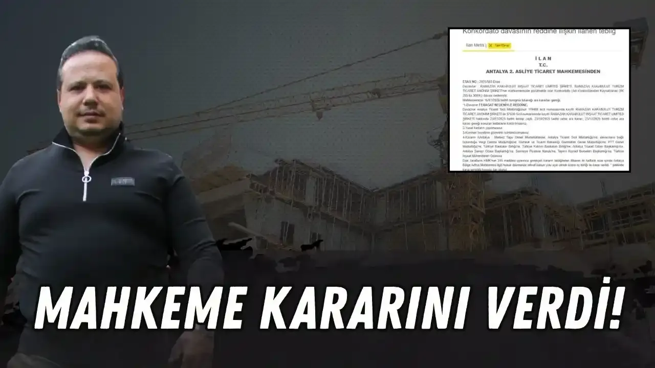 Ramazan Karabulut'un konkordato davasında karar çıktı!
