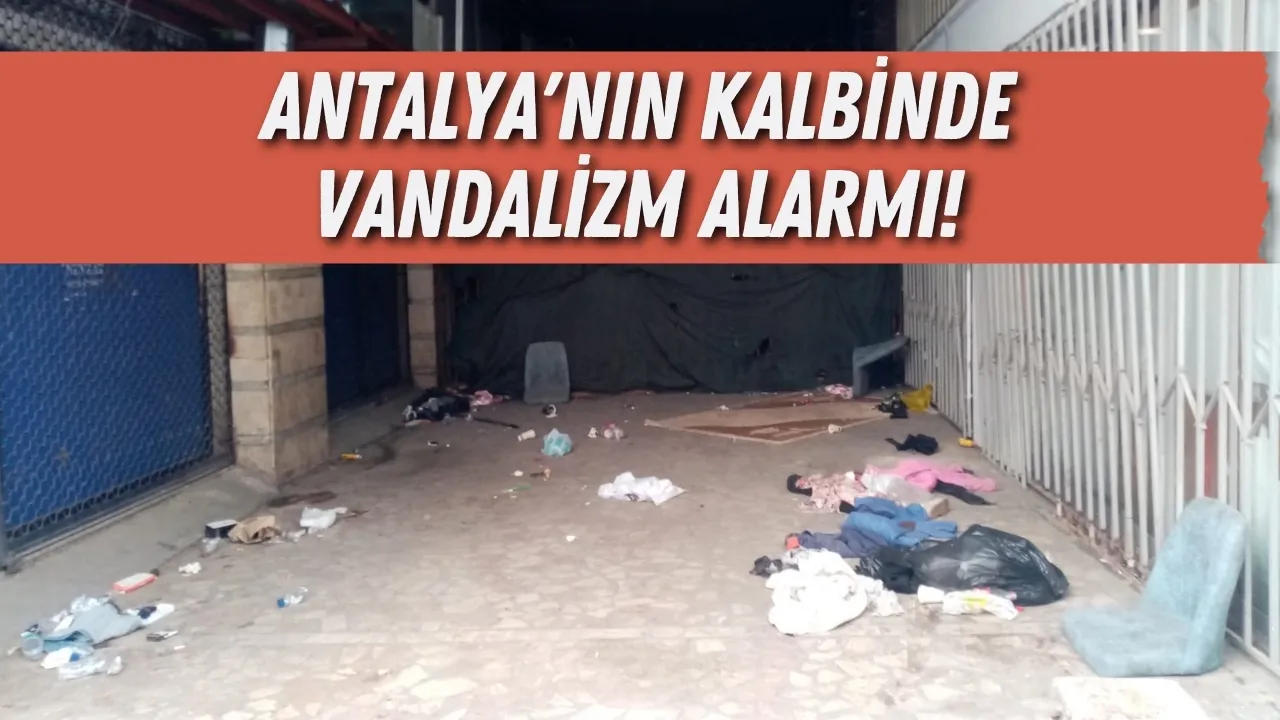 Antalya'nın kalbinde vandalizm alarmı: Bina girişleri kullanılamaz hale geldi