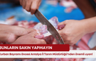 Kurban Bayramı öncesi Antalya İl Tarım Müdürlüğü’nden önemli uyarı! Bunların sakın yapmayın!