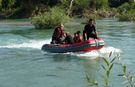 Manavgat Irmağı'nda sular yükseldi: Botla kurtarma operasyonu
