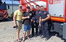 Alman itfaiyeci Manavgat’a tatile geldi, soluğu meslektaşlarının yanında aldı