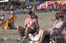 Alanya'da yağmur bitti, turistler sahile koştu
