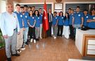 Romanyalı Erasmus öğrencilerinden Kemer Belediye Başkanı Necati Topaloğlu’na ziyaret