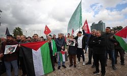 Adana halkından İsrail'in Filistin'e saldırılarına protesto yürüyüşü