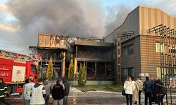 Porselen fabrikasında çıkan yangına müdahale devam ediyor 