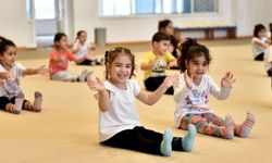 Cimnastik kursuna çocuklardan yoğun ilgi