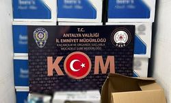 Antalya'da binlerce kaçak makaron yakalandı