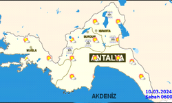 Antalya Hava Durumu: 10 Mart Pazar günü ilçelerde detaylı hava durumu...
