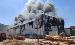 Bucak'ta fabrika yangını