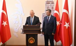 Antalya Valisi Şahin KKTC Meclis Başkanı Zorlu'yu makamında ağırladı