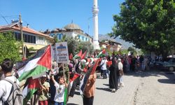Muğla'da halk Filistin'e destek yürüyüşü yaptı!