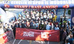 15 Temmuz Şehitlerini Anma Ulusal Bisiklet Yol Yarışı Muğla'da start verdi