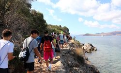 Erasmus öğrencileri Bodrum'un kıyılarını temizledi