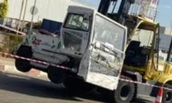 Antalya Havalimanı’nda forkliftin altında kalan kadın ağır yaralandı