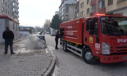 Konya’da yanan çöp konteyneri, mahallede paniğe neden oldu