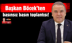 Başkan Böcek’ten basınsız basın toplantısı!