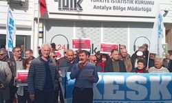 Antalya’da TÜİK protesto edildi: Rakamlar sahte yoksulluk gerçek