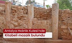 Antalya Hıdırlık Kulesi'nde kitabeli mozaik bulundu