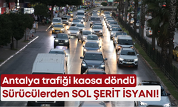 Antalya’nın kaosa dönen trafiğinde sol şerit isyanı!