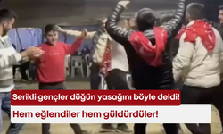 Serikli gençler düğün yasağını böyle deldi! Hem eğlendiler hem güldürdüler!