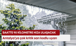 Antalya’ya çok kritik sarı kodlu uyarı! Saatte 90 kilometre hıza ulaşacak