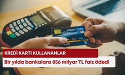 Kredi kartı kullananlar bir yılda bankalara 856 milyar TL faiz ödedi