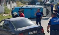 Ehliyeti olmadan trafiğe çıktı, zabıta aracına çarptı