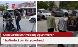 Antalya'da Emniyet kuş uçurtmuyor:  1 haftada 2 bin kişi yakalandı