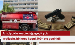 Antalya’da kaçakçılığa geçit yok: 8 gözaltı, binlerce kaçak ürün ele geçirildi!